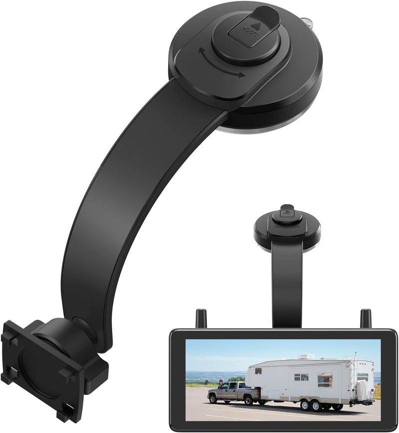 AUTO-VOX X8 Bracket Bendable Suction Cup Mount for Backup Camera, 360° Flexible Adjust Monitor,Strong Hold,1 Min Easy Install - Fits Solar 3A Plus / S4B / Solar5 / WF1 Screen - Image 1